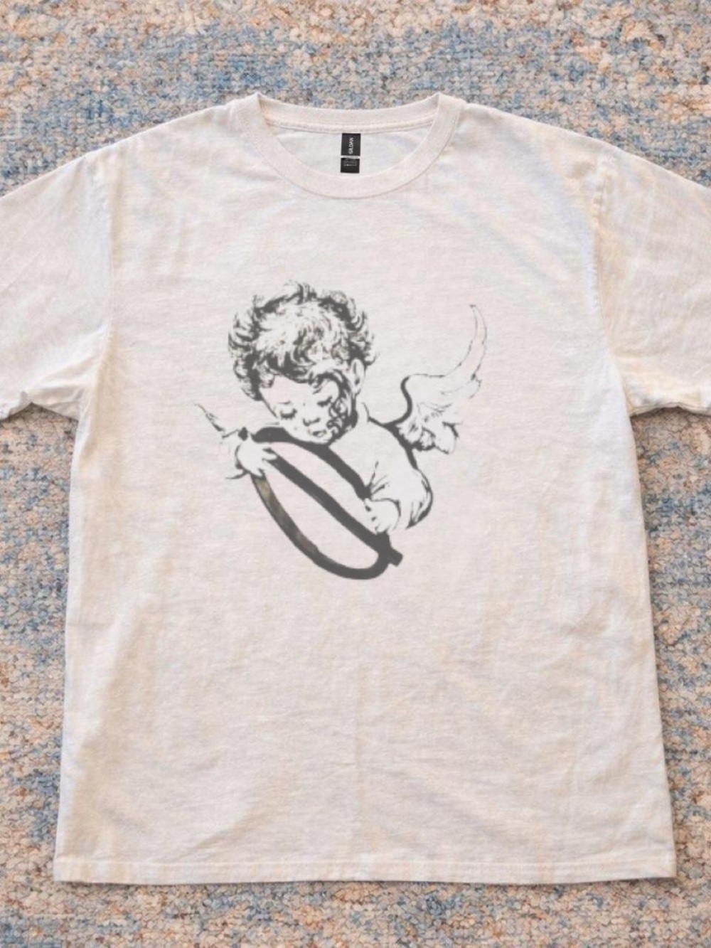 Cherub Angel White Graphic Tee – Minimal Style